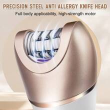 1pc USB Rechargeable 5W Electric Epilator Women's Hair Removal Tool, 2-In-1 Multi-Function - White - View 10