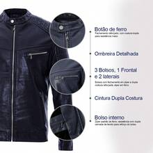 Men Shackets - Navy Blue - View 3