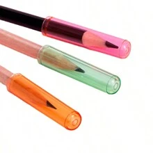 12 peças Capas de Lápis Transparentes em Cores de Doce, Extensores de Lápis Transparentes Coloridos, Materiais Escolares, Volta às Aulas