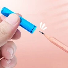 12 peças Capas de Lápis Transparentes em Cores de Doce, Extensores de Lápis Transparentes Coloridos, Materiais Escolares, Volta às Aulas