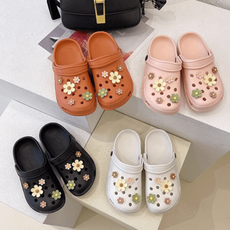 10pcs Colorful Five-Petal Flower Shaped Detachable Shoe Clip, Beautiful And Charming, Suitable For DIY On Shoes With Holes Or Crocodile Pattern