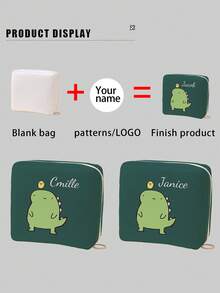 1入組可定制收納袋，獨特設計（照片，名字，插圖），可重複使用的生理用品收納袋，衛生巾包，棉巾包，非常適用於大學宿舍、旅行、浴室和學校使用 - 彩色 - 查看 4