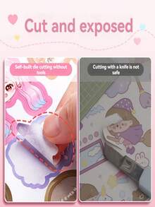 36pcs/Set Scene Change Sticker For Bullet Journal, Cute Cartoon Patterned Decorative Sticker Set With Gift BoxSchool, Student,Stationery,School Supplies - Multicolor - View 4