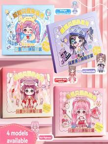 36pcs/Set Scene Change Sticker For Bullet Journal, Cute Cartoon Patterned Decorative Sticker Set With Gift BoxSchool, Student,Stationery,School Supplies - Multicolor - View 2