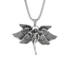 SeuSuk Collar largo de cadena con colgante de serafín hecho a mano, sexy y a la moda, ángel/diosa para hombres y mujeres, regalo conmemorativo de aniversario - alas de angel - Ver 6