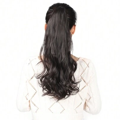 中捲馬尾合成髮纖維延長套髮