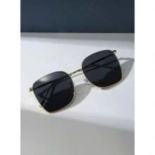 1 pieza gafas de sol de moda elegantes con armazon geometrico de metal para mujeres, adecuada para playa , viajes al aire libre con proteccion UV