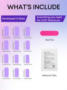 24片装中号方形按压式指甲蓝白法式假指甲带金色线条和可爱图案高品质鸳鸯假指甲女士女孩蓝色指甲美甲用品指甲