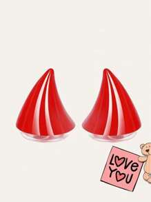 2pcs Personalized Motorcycle Electric Vehicle Helmet Suction Cup, Male And Female Devil Horns, Horn Decorative Accessories, Suitable For Helmet Decoration, Personalized And Fashionable - Multicolor - View 3