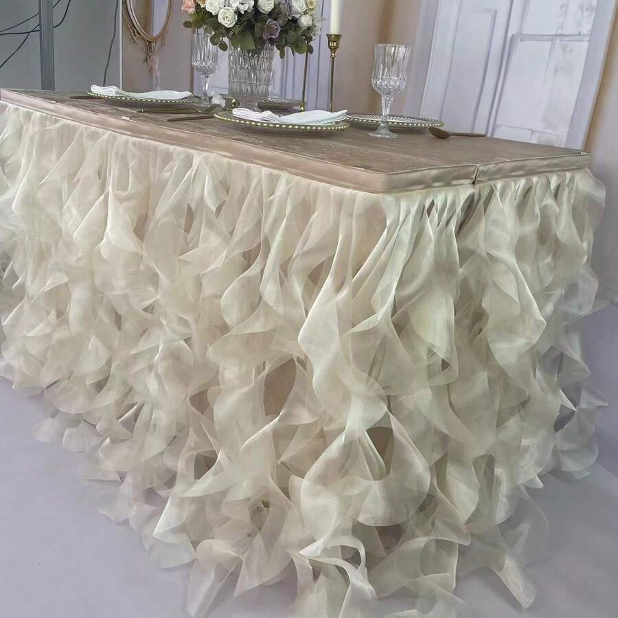 6ft Tutu Table Skirt For Rectangle Tables Birthday Party Decorations
