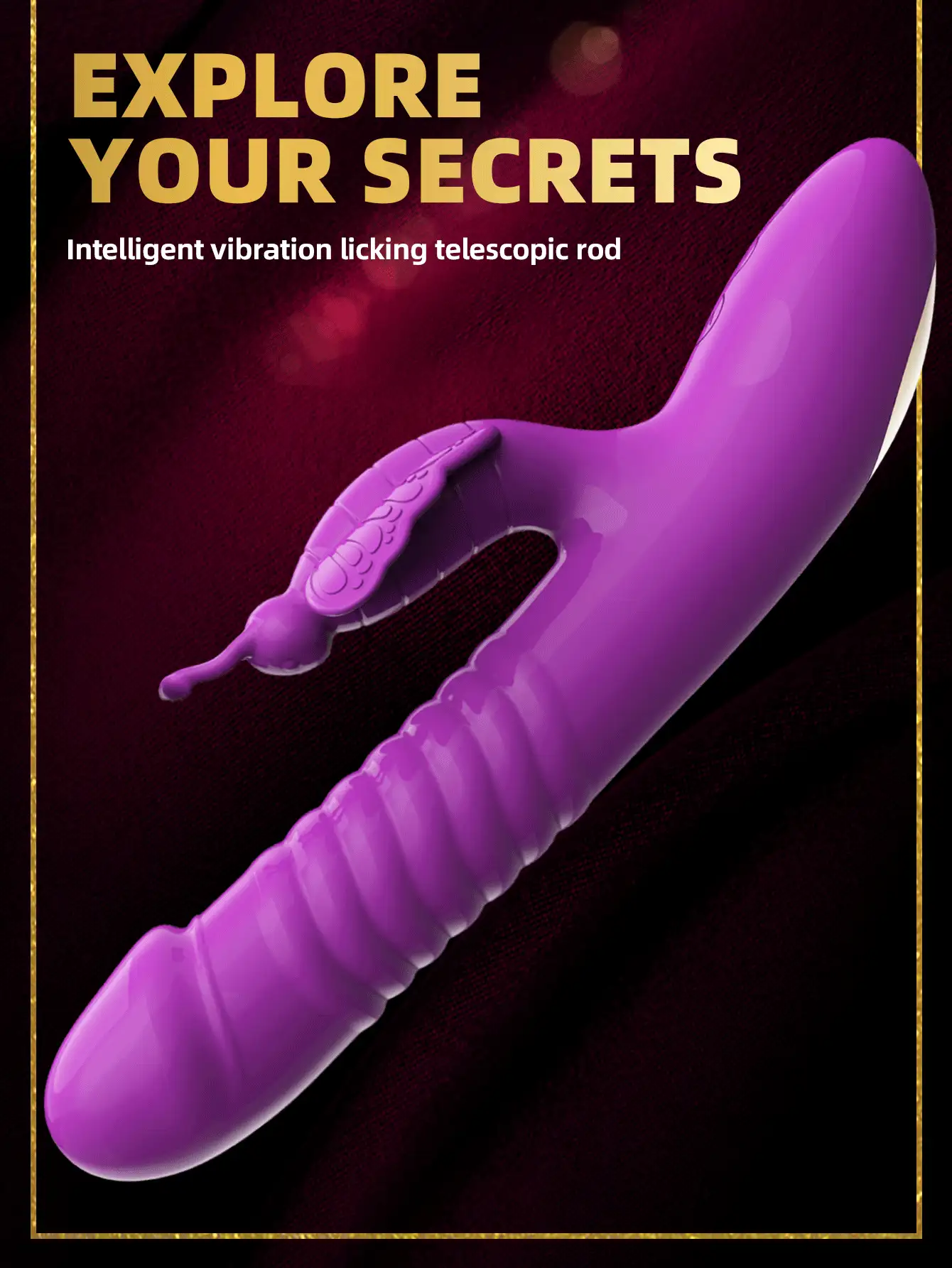 Vibrador con diseño de mariposa, estimulador clitórico con función de embestida. Producto sexual para estimulación clitórica. Masajeador telescópico para masaje vaginal. Vibrador sexy para el punto G femenino, con 10 modos de vibración. Producto sexual para orgasmos.
