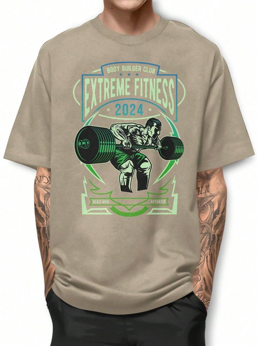 Men T-Shirts - 卡其色 - 查看 1