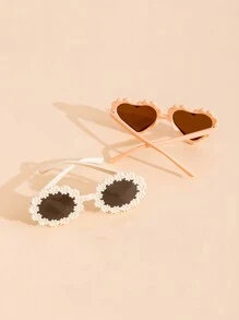 2 Pieces/4 Pieces/1 Piece - Cute Glasses For Teenagers/Teenagers - Multicolor - View 3