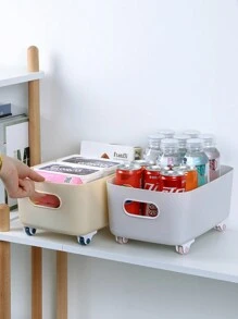 Storage Box Accessories With Adhesive Wheels, Rolling Garbage Bin Wheels, Organizer Box With Wheels