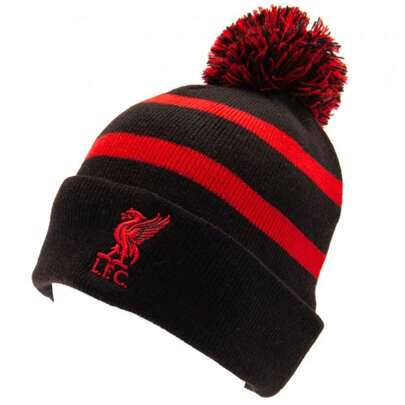 Liverpool FC Unisex Adults Ski Hat (Black/Red)