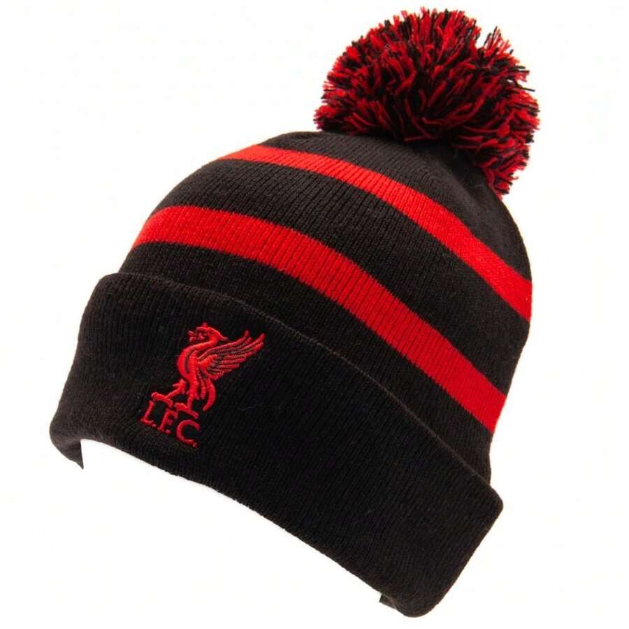 Liverpool FC Unisex Adults Ski Hat (Black/Red) - 01 Matt Black - View 1