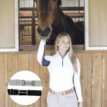 1pc Elastic Belt With Horseshoe Buckle For Equestrian Sports, Daily Wear And Outfits, Elasticity Equestrian Leather Belt With Buckle And Keychain Halloween Summer, School