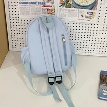 Ba lô nữ cỡ nhỏ, đơn giản và thời trang, màu trơn, ba lô du lịch nhỏ và nhẹ dành cho sinh viên đại học - Màu xanh lam - Xem 4