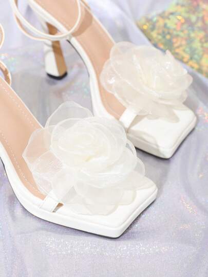 1對(2入)鞋飾DIY鞋扣裝飾網紗花蝴蝶結風格配件，適用於高跟鞋和運動鞋，適用於婚禮和派對