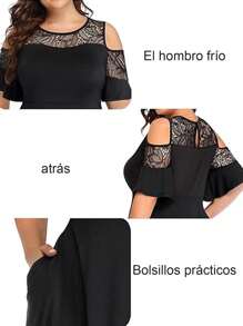 Las Mujeres Delgadas Vestido de Manga Larga 2024 Nueva Sexy V Cuello Ruffle Wrap Vestido de Novia Formal Club Vestidos - negro carbón - Ver 6