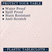 Khăn trải bàn bằng nhựa, 2 chiếc, dùng một lần, kích thước 54" X 108", nhiều màu, dùng cho tiệc sinh nhật, tiệc cưới, đính hôn, tiệc cô dâu, tiệc đứng, vừa vặn với bàn hình chữ nhật dài tới 8ft, tiệc Giáng sinh - nhiều màu - Xem 4