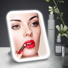 1pc LED Makeup Mirror, Foldable Standing Vanity Light, Multi-Color Options