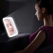 1pc LED Makeup Mirror, Foldable Standing Vanity Light, Multi-Color Options
