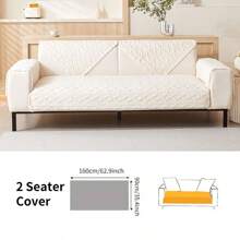 1PC Winter Plush Non Slip Sofa Cover, Suitable For Pet Friendly Furniture Protector In Living Room, Bedroom, And Office - Machine Washable And Water Washable Sofa Mats
