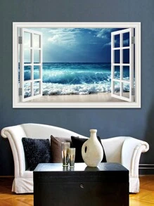 2 miếng dán tường tự dính hình hồ bãi biển 3D có thể tháo rời, hình nền in hoa hướng dương, thác nước, phong cảnh tuyết, bóc ra và dán cho phòng ngủ, nhà bếp, thẩm mỹ, nhãn dán, decal dán tường, decal vinyl trang trí nhà cửa, vật dụng trang trí mùa xuân làm mới ngôi nhà của bạn, nhãn dán trang trí lễ hội quà tặng sinh nhật, tốt nghiệp - Nhiều màu - Xem 8