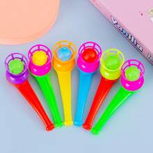 8pcs Random Color Patchwork Floating Ball Toy, Smoking Pipe Blowing Bubble Magic Levitation Creative Novelty Suspension Ball Toy - Multicolor - View 4