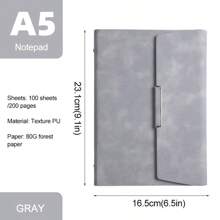 Elegante quaderno in pelle trifold - a spirale, con pagine rimovibili, perfetto per riunioni di lavoro e diari personali, alla moda per il ritorno a scuola
