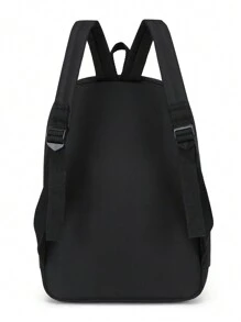 1pc Fashionable Simple Heart Star Butterfly Pattern Casual Backpack For Travel And School, Large Capacity Multifunctional Bookbag For StudentsSchool Backpack,School Bag,Backpack For School,Back To School,Laptop Compartment, Suitable For Teen Girls Women College Students, Perfect For Back To School,College,Middle School, High School,Work, Business, Commute,Outdoors, Travel, Outings - Black - View 4