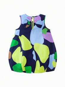 mini bala Dress Young Girls  Cute Vest Princess Style Dress Summer