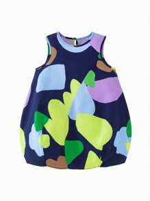 mini bala Dress Young Girls  Cute Vest Princess Style Dress Summer