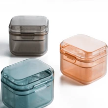 1pc Double Layer Orthodontic Retainer Storage Box With Drainage Design - Multicolor - View 1