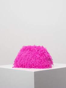 Dopamine Style Clip Bag, Y2K Plush Clutch, Candy-Colored Women's Handbag, Lovely And Charming Girl's Wallet