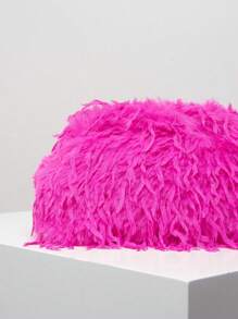 Dopamine Style Clip Bag, Y2K Plush Clutch, Candy-Colored Women's Handbag, Lovely And Charming Girl's Wallet