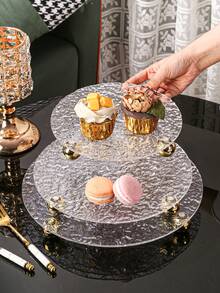 1pc Luxury High Aesthetic Acrylic Serving Tray For Home - Multicolor - View 8