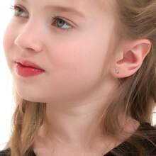 8 Stücke/Set Ohrring-Piercing-Kit, Einweg-Ohrring-Pistolen-Kit, Edelstahl mit Zirkonia Ohrring Stecker, Selbst Ohrring-Piercer-Kit für Zuhause mit Ohrring Stecker