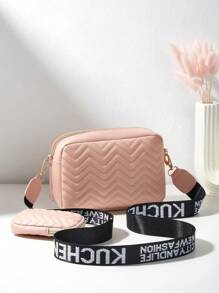 Túi đeo vai hình bướm dành cho nữ, Túi đeo chéo chần bông, Ví nhỏ - Hồng - Xem 5