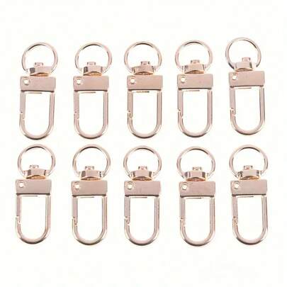 10pcs Simple Mini Lobster Hook Buckle, Keychain Carabiners For Necklace & Bracelet Making, Backpack Hanging Car Accessories Bag Charm School Cute Goth Y2k Bag Charms Car Accessories Teacher Friend Sister Gift Ideas