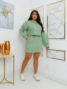 Women Two-Piece Outfits - 橄欖綠 - 查看 7