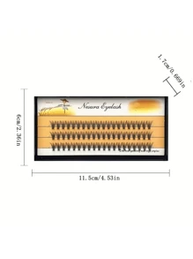 1盒/60支 20D 0.1/0.07mm 厚度 单根睫毛嫁接，自然假睫毛簇，NESURA 睫毛簇，Naga 睫毛簇，单根睫毛，睫毛，假睫毛 - 黑色 - 查看 5