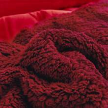 JML Micromink Sherpa Comforter Set - Comforter, Soft Bedding Comforter Sets For All Seasons, Winter Comforter Set, Comforter Pillow Sham Christmas Gift - 純紅色 - 查看 3
