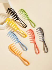 Peigne à dents larges pour coiffure pompadour, peigne rétro pour le volume, 1 peigne en forme d'arête de poisson ajouré antistatique, brosse à cheveux, brosse Denman, peigne à dents larges, brosse démêlante anti-nœuds pour cheveux mouillés, peigne à dents larges démêlant, brosse à cheveux, peigne, outils pour cheveux, produits et accessoires capillaires pour les essentiels de voyage du salon de coiffure et de beauté - Noir - Voir 9
