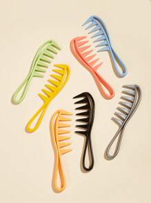 Peigne à dents larges pour coiffure pompadour, peigne rétro pour le volume, 1 peigne en forme d'arête de poisson ajouré antistatique, brosse à cheveux, brosse Denman, peigne à dents larges, brosse démêlante anti-nœuds pour cheveux mouillés, peigne à dents larges démêlant, brosse à cheveux, peigne, outils pour cheveux, produits et accessoires capillaires pour les essentiels de voyage du salon de coiffure et de beauté - Noir - Voir 7