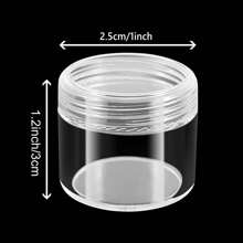 12 Pieces Round Pot Jars Plastic Cosmetic Containers Set With Lid For Liquid Creams Sample  Reusable, Refillable Transparent Cosmetic Containers For Bath Salts, Cosmetics, Powders, Beauty Product And Small Accessories