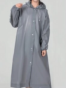 1 pieza De Campera Impermeable de EVA Blanco Grueso para Días Lluviosos, Campera Impermeable Reutilizable para Adultos, Muy Liviana y Elegante - Blanco - Ver 11