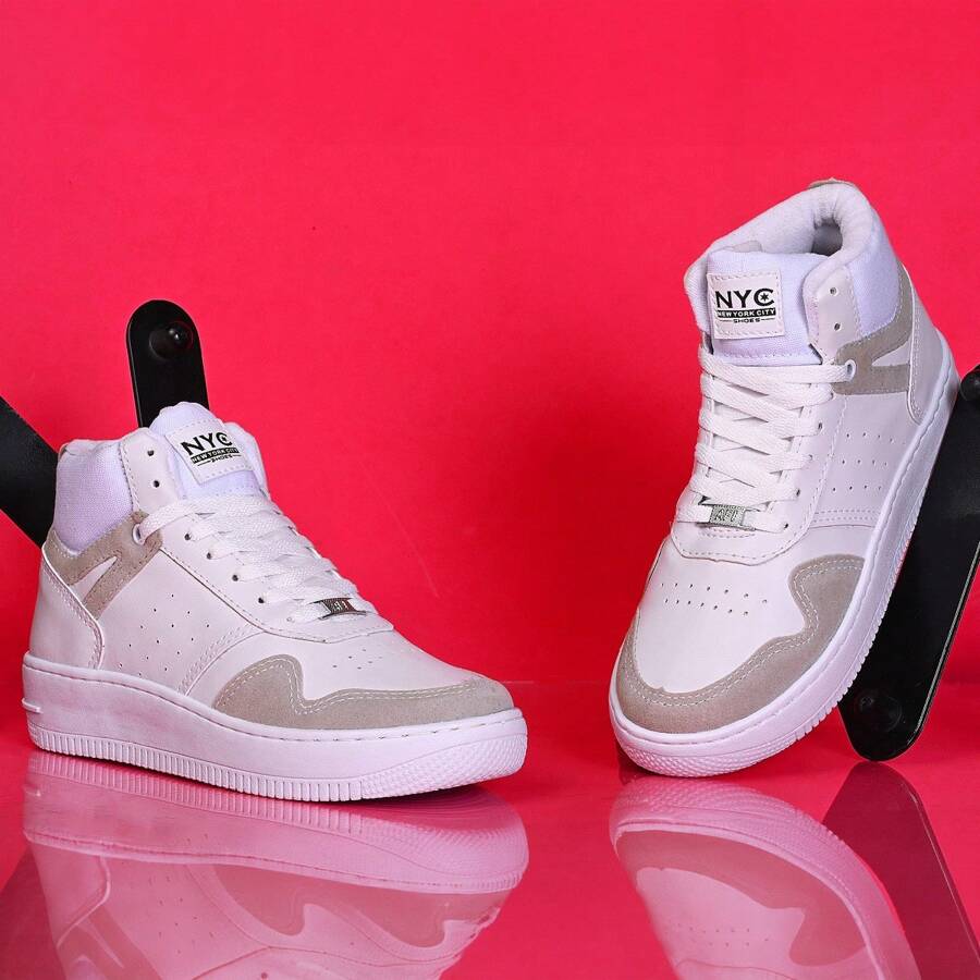 TENIS PRETO UNISSEX CASUAL ADULTO BIA SHOES NC85 - Branco - Visão 1