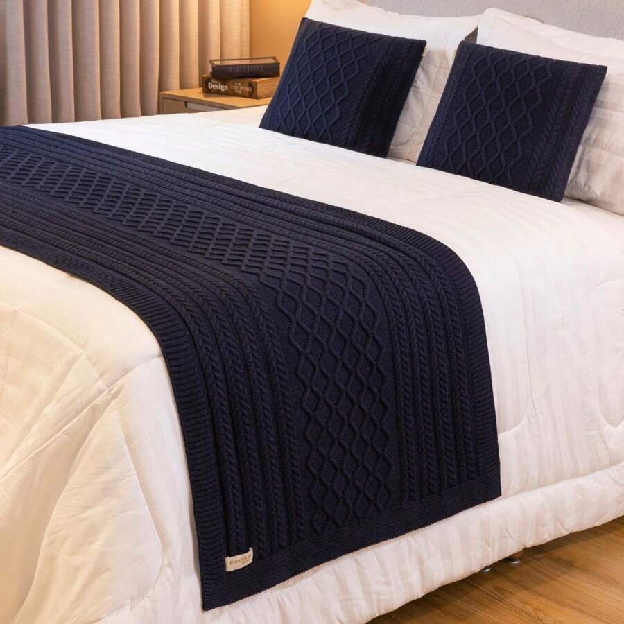 Throws - Navy Blue - View 1